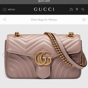 Gucci GG Marmont Small Matelasse Leather Shoulder